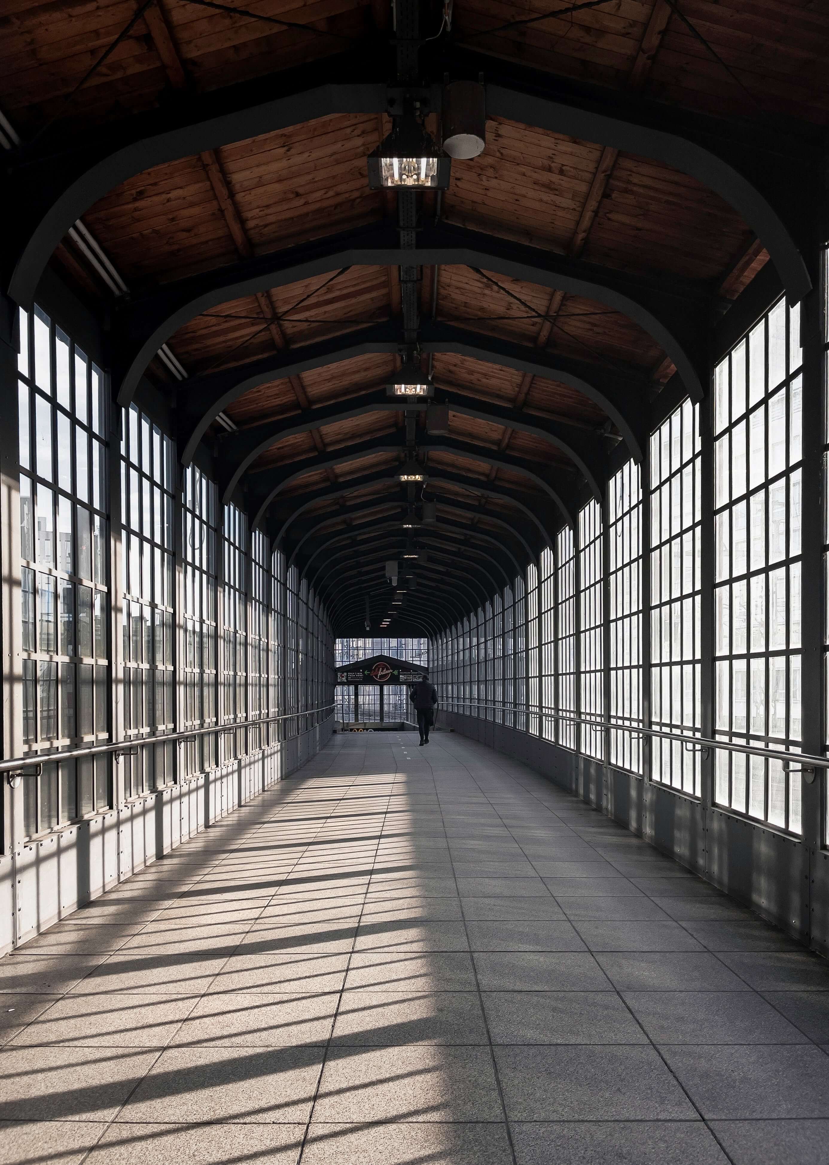 sunlite glass-walled tunnel